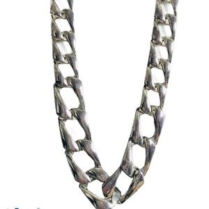 Women’s Cuban Link Necklace Grunge Napier Tarnish Vintage Distressed Flaws As Is